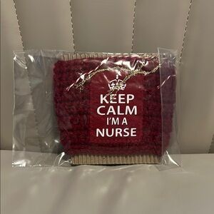 Keep Calm I’m a Nurse Cozy Crocheted Coffee Mug Sleeve